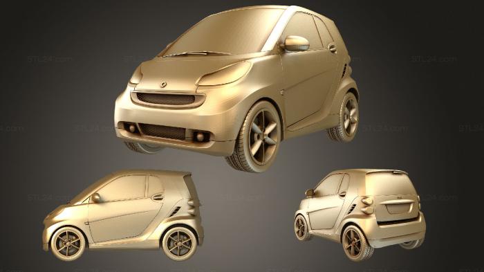 Автомобили и транспорт (Smart Fortwo 2011, CARS_3446) 3D модель для ЧПУ станка